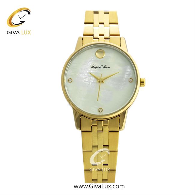 ساعت مچی اورجینال زنانه LdA طلایی | طلایی| سفید| کد رفرنس 2327